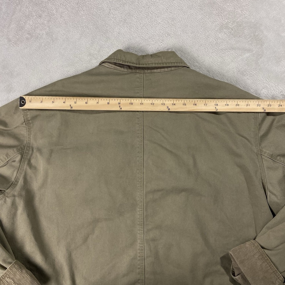 VTG Y2K Old Navy Cotton Canvas Full Zip Chore Coat Army Green Men's XL Utility - Picture 13 of 15